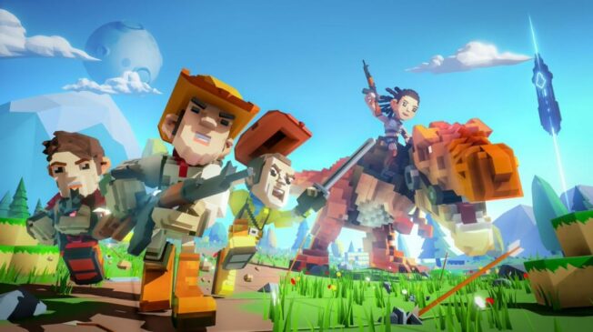 Pixark Ark Survival Evolved Trifft Auf Minecraft Im Neuen Spinoff