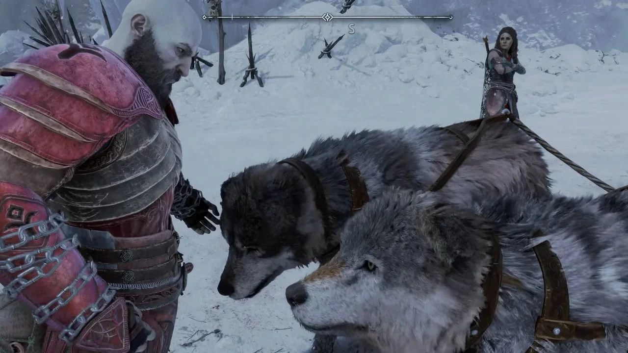 God of War Ragnarök - Beste Freunde - Wölfe streicheln in Gefallen: Tierische Instinkte