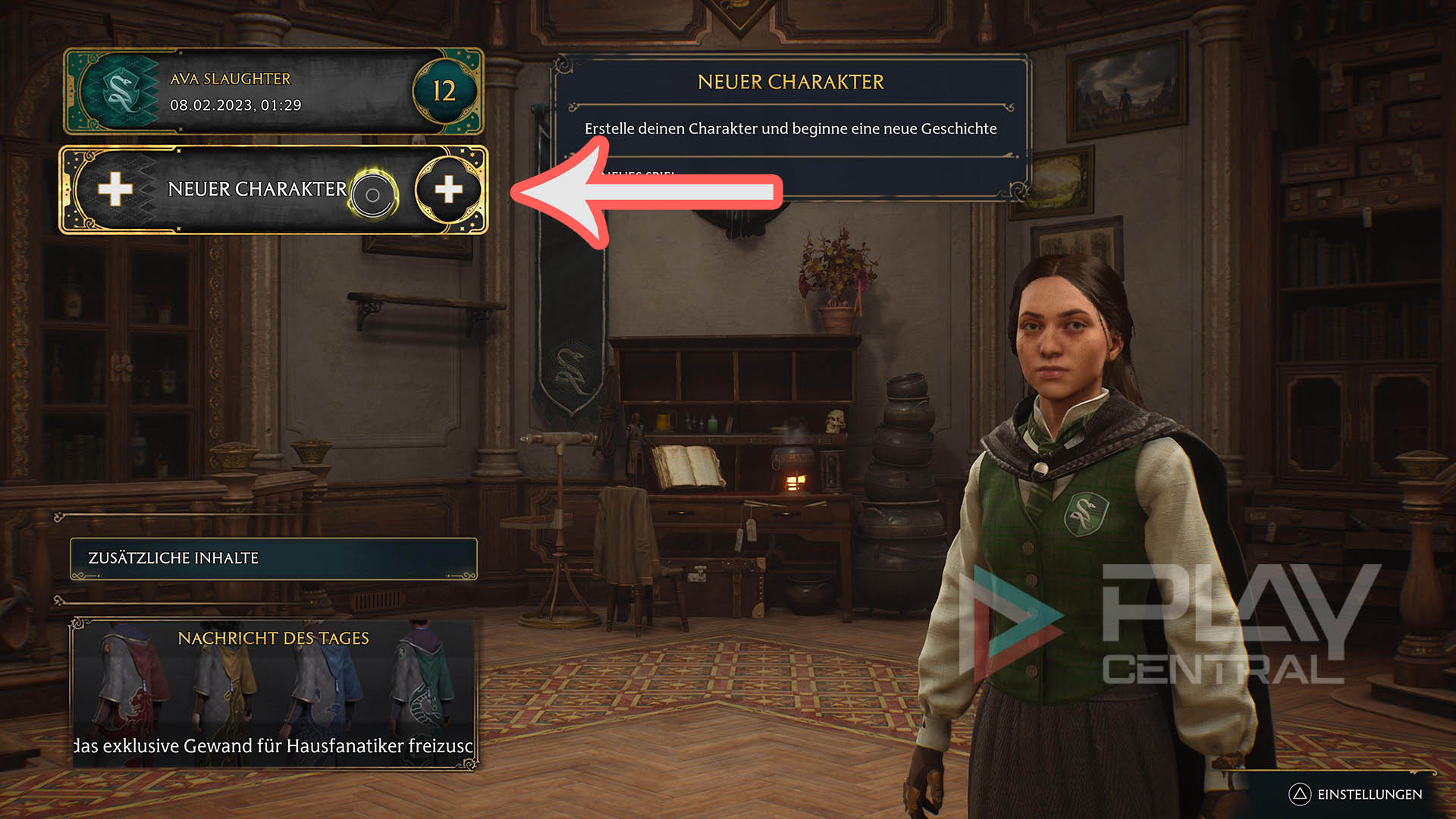 Hogwarts Legacy - neuen Charakter erstellen - Bilder